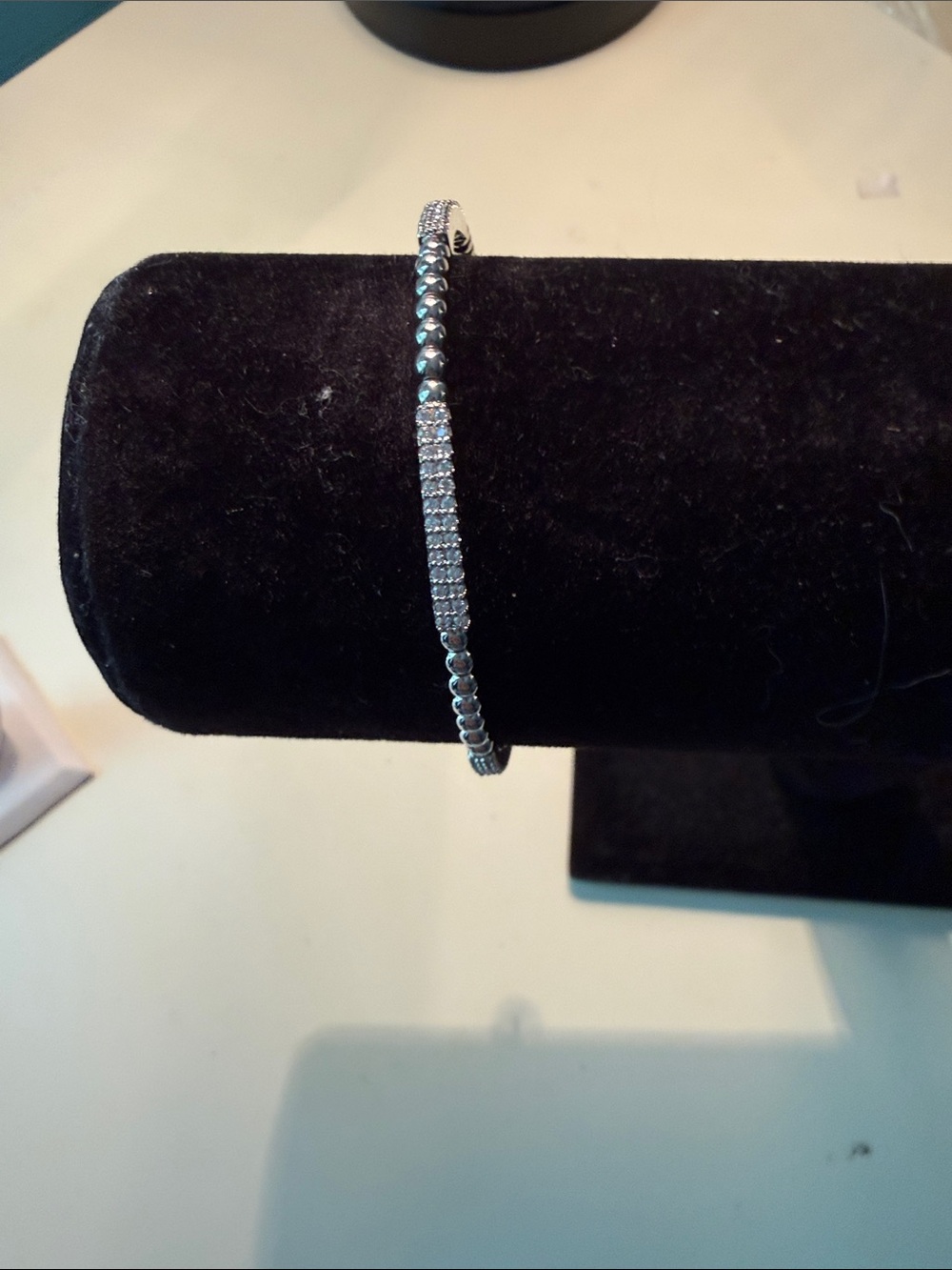 Silver Crystal Pavé Tennis Bracelet - Women Jewelry